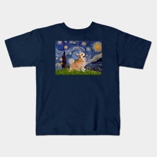 Pembroke Welsh Corgi in Starry Night Kids T-Shirt